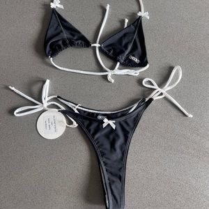 Boutine LA contrast bow bikini